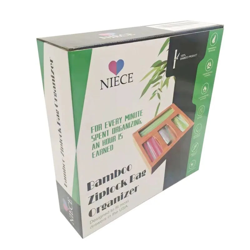 Bamboo Zipper Bag Organizer