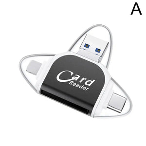 4-in-1 USB OTG Memory Card Reader Adapter