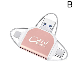 4-in-1 USB OTG Memory Card Reader Adapter