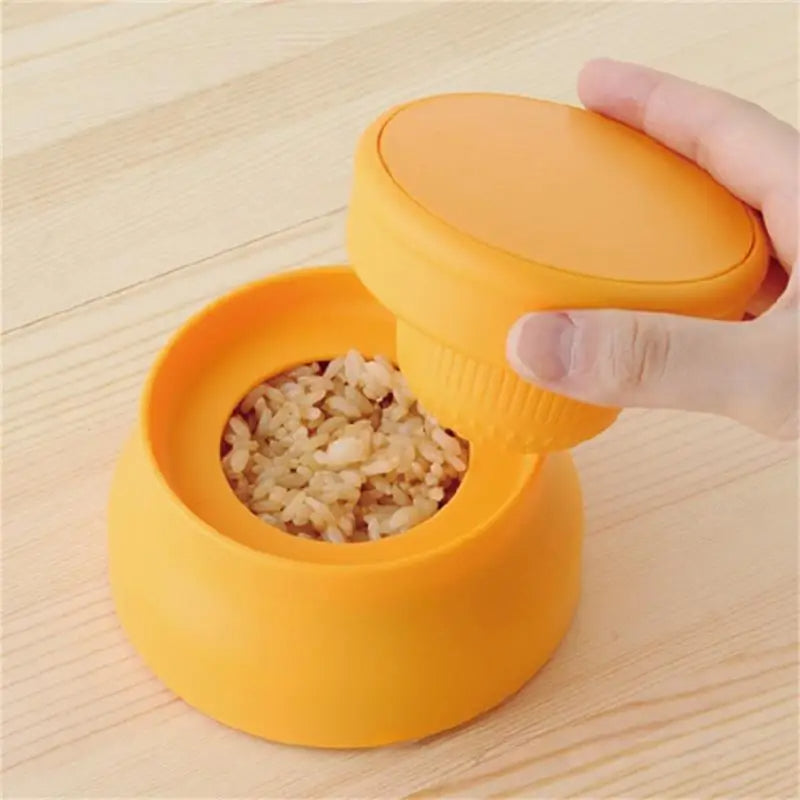 Orange Round Rice Ball Mold Set