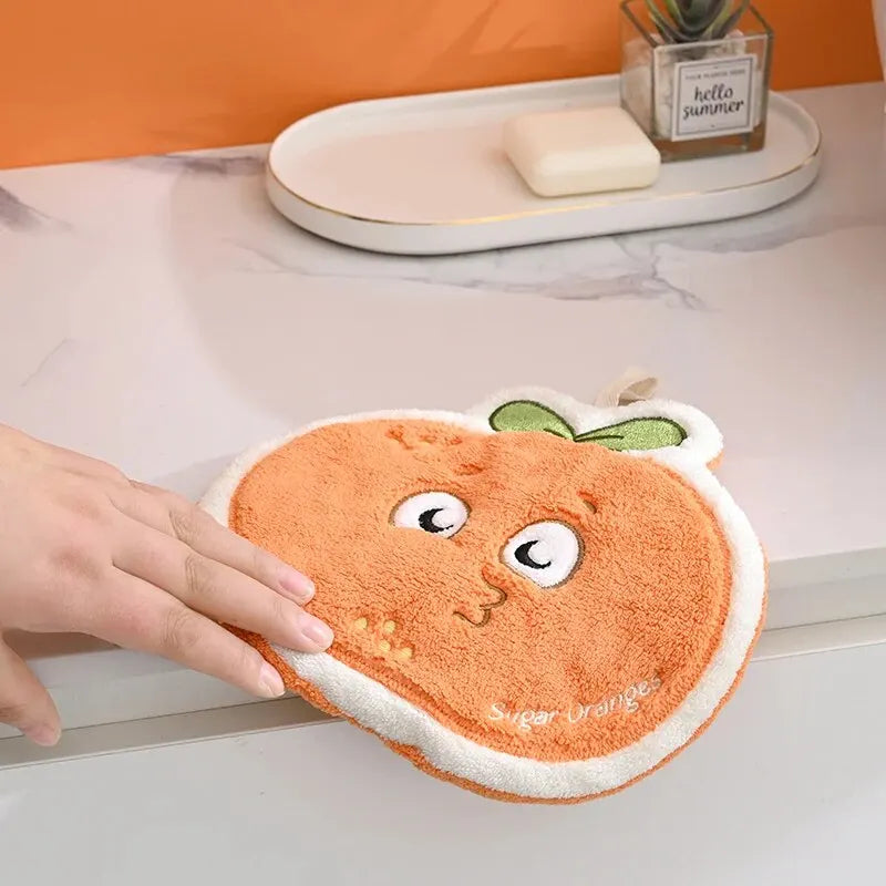 Cartoon Kitchen Coral Velvet Towel