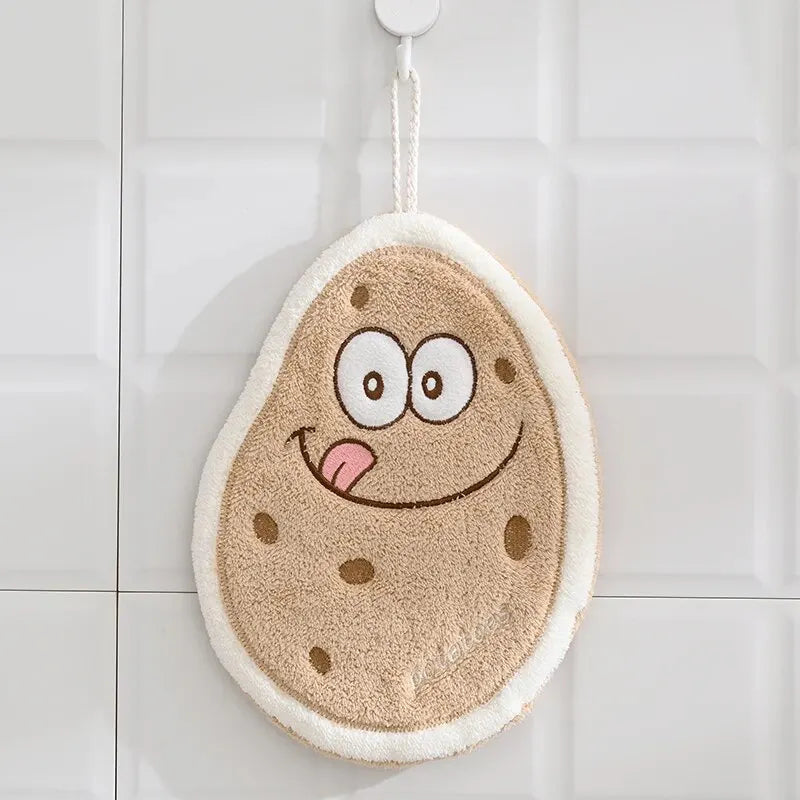 Cartoon Kitchen Coral Velvet Towel