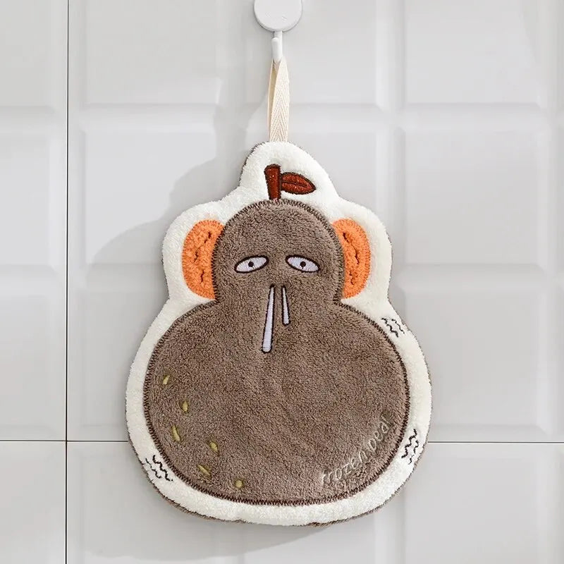 Cartoon Kitchen Coral Velvet Towel