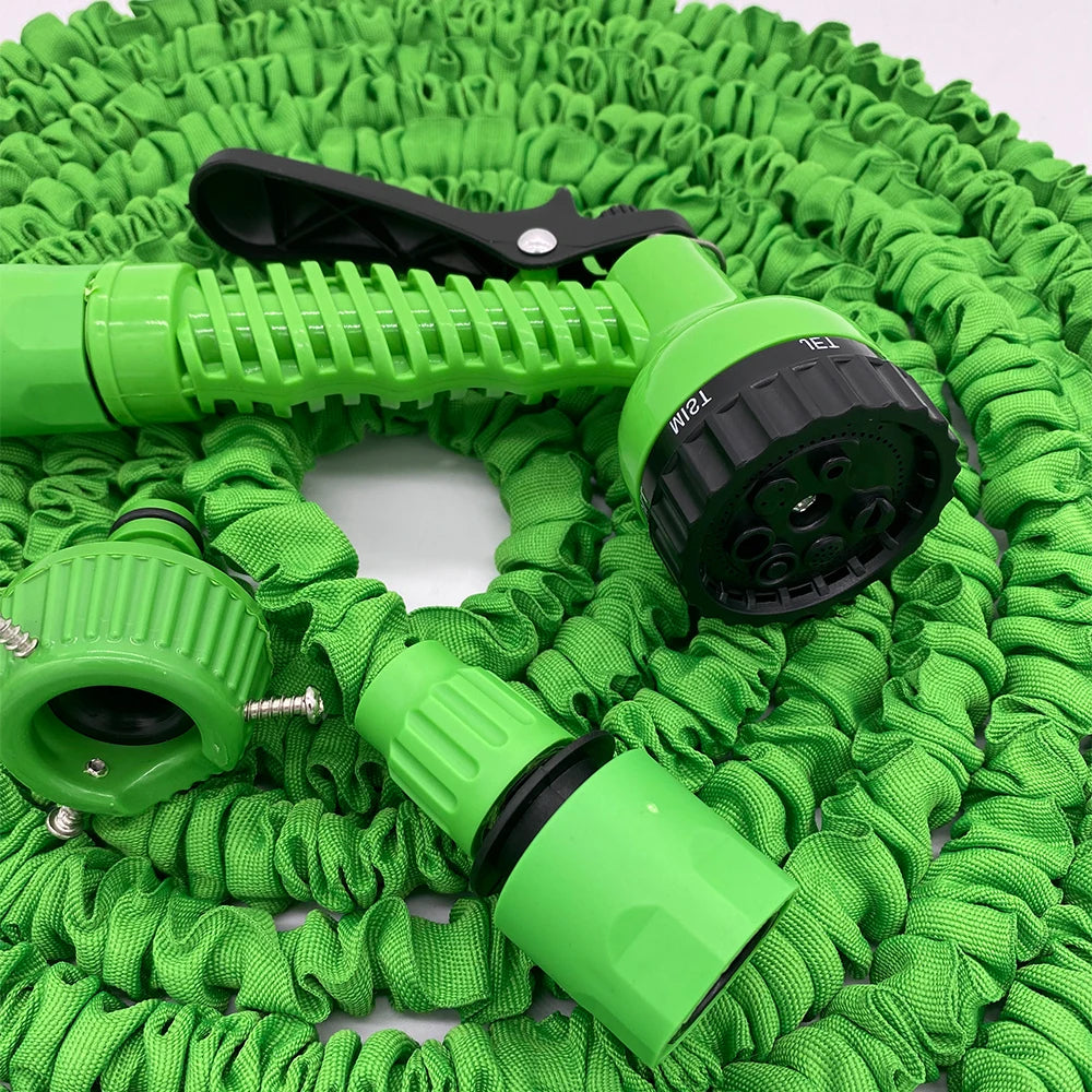 Expandable Garden Hose with 7 Patterns Water Gun