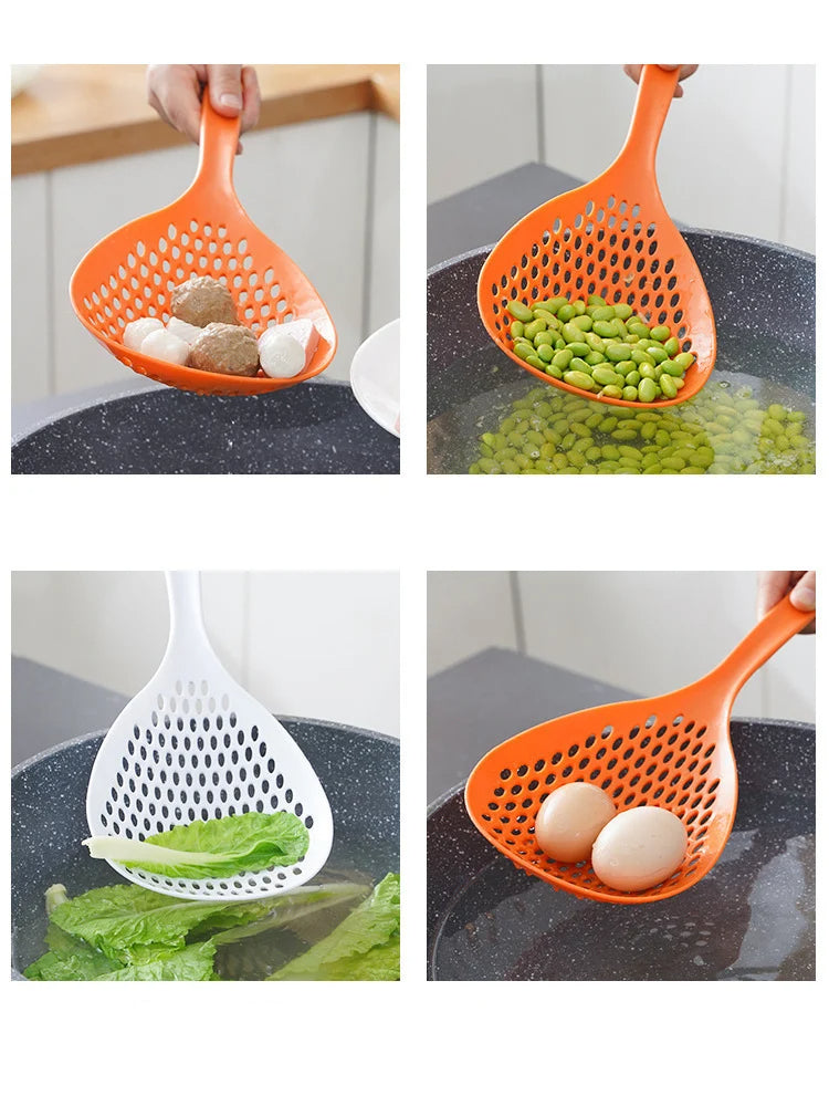 2-in-1 Nylon Food Draining Spoon