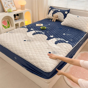 VelvetDreams Quilted Mattress Cover