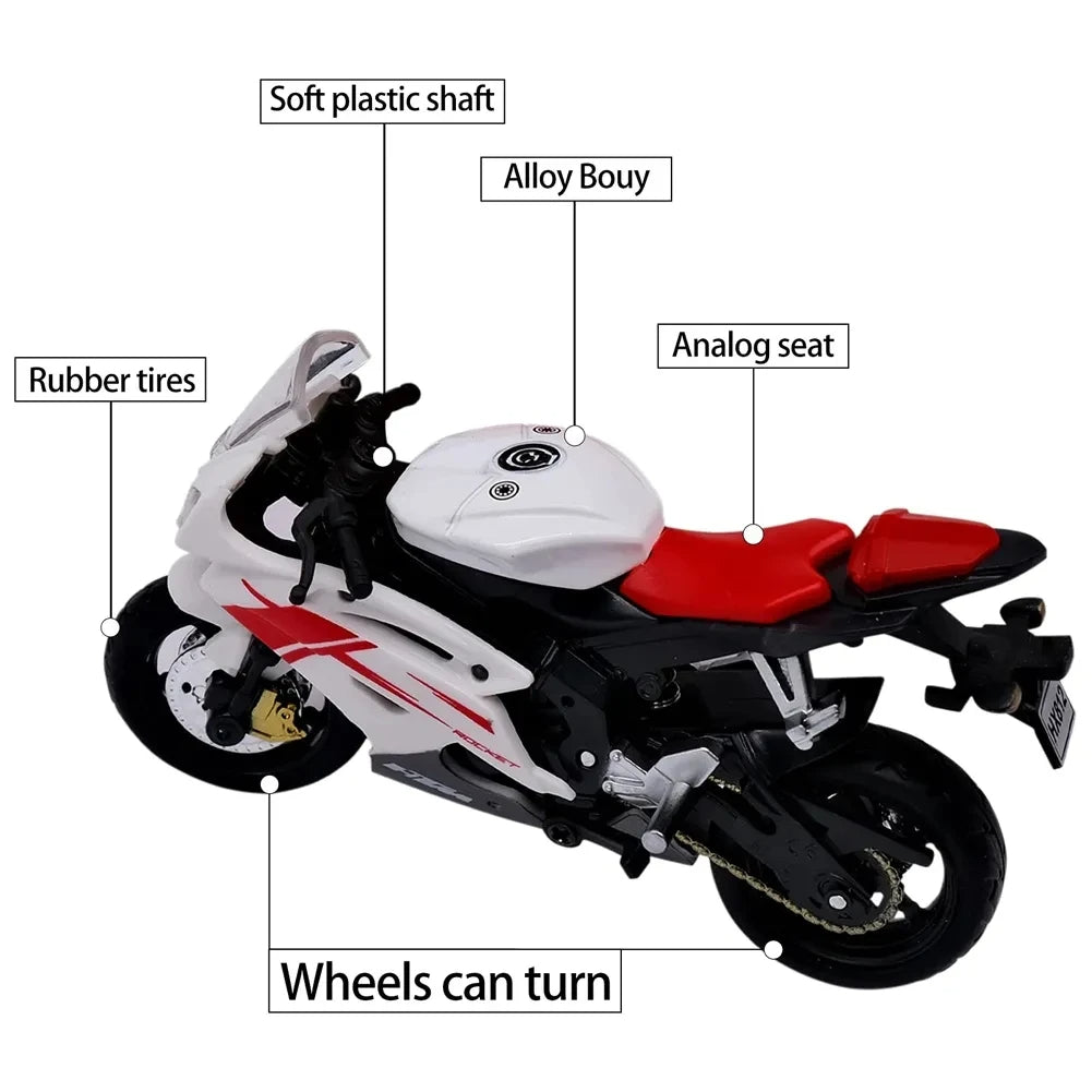 1:18 Scale Off-road Motorcycle Diecast Model Toy
