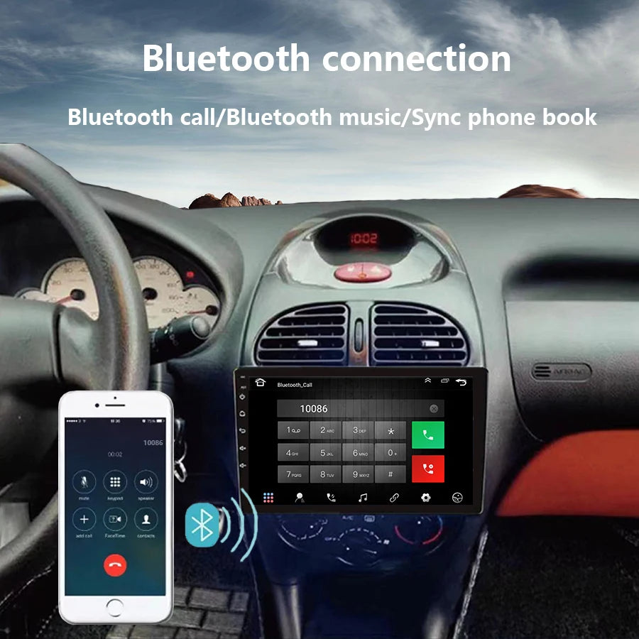 KNOWRO Car Radio for Peugeot 206