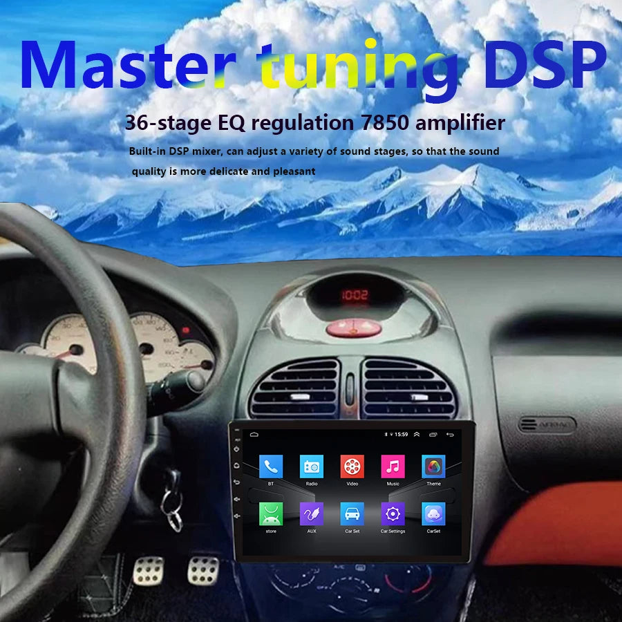 KNOWRO Car Radio for Peugeot 206