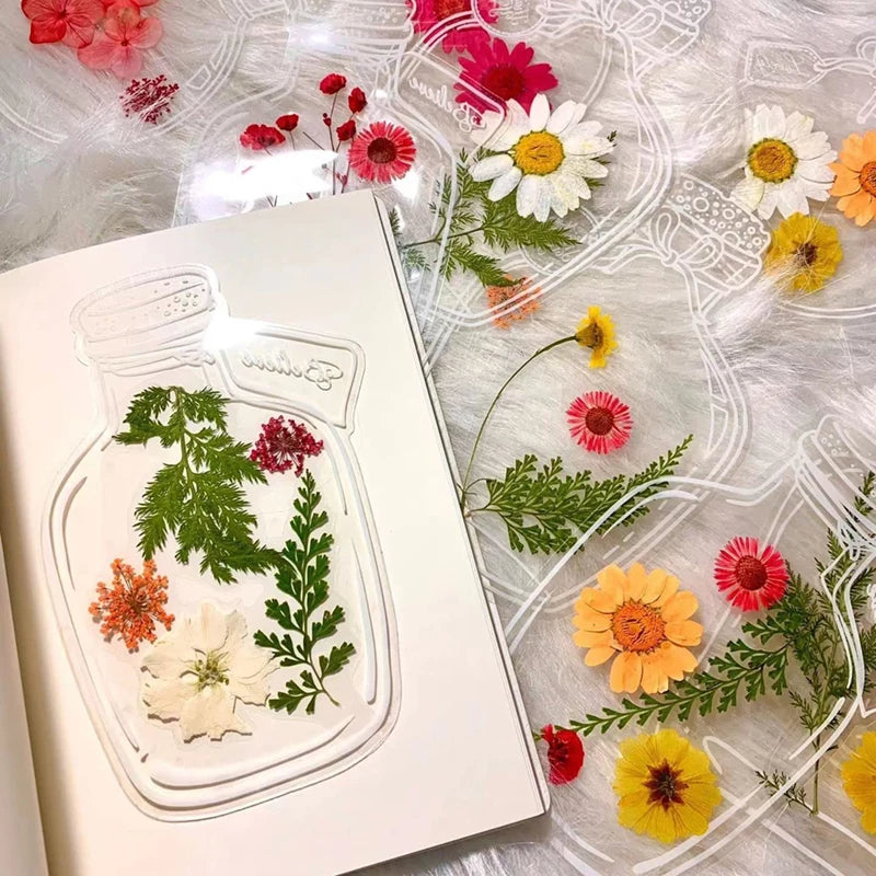 20Pcs DIY Transparent Wishing Bottle Bookmarks