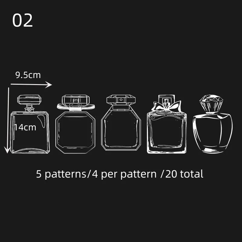 20Pcs DIY Transparent Wishing Bottle Bookmarks