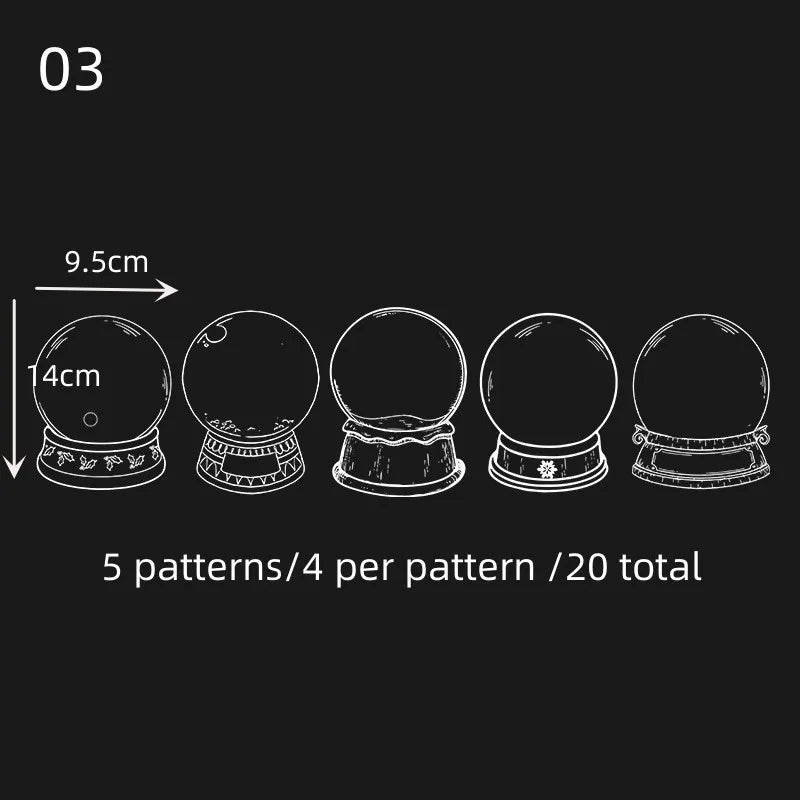 20Pcs DIY Transparent Wishing Bottle Bookmarks