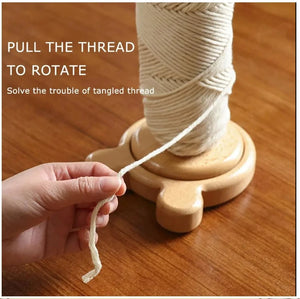 Whirlwood™ Rotating Beech Wood Yarn Spool