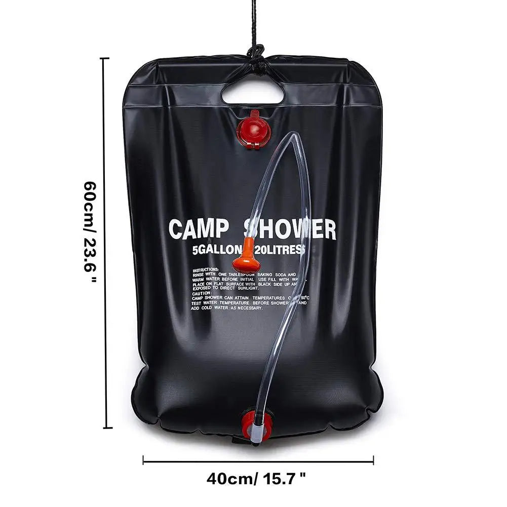 20L Solar Heated Camping Shower Bag