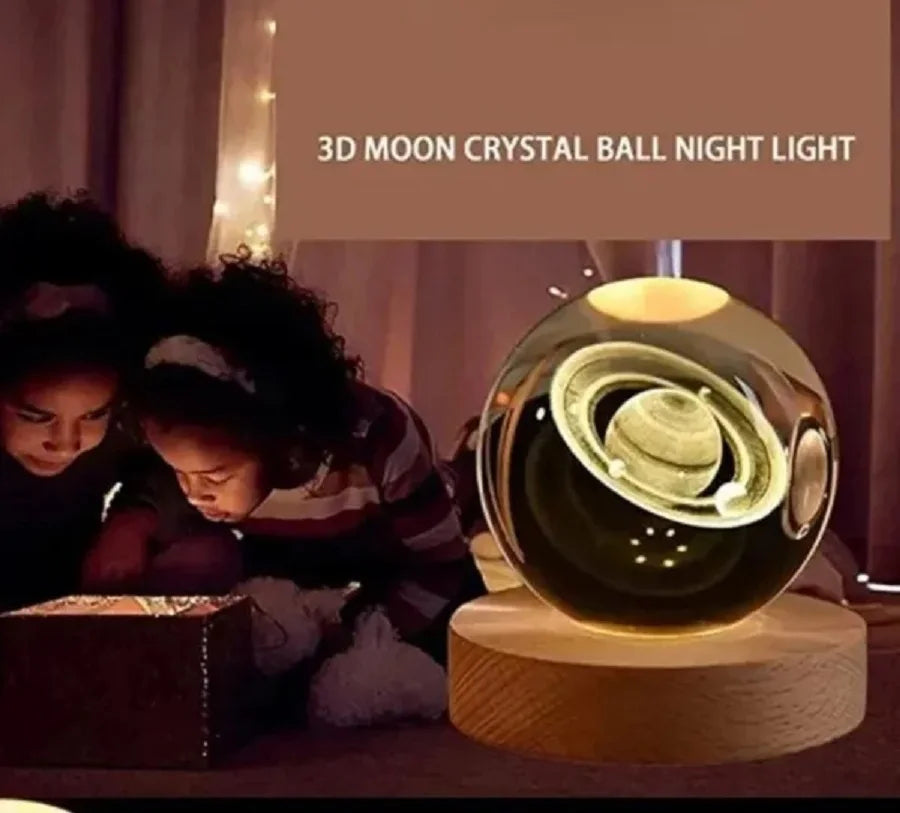 USB LED Galaxy Crystal Ball Lamp