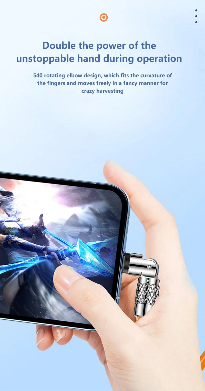 120W USB-C Cable with 180° Rotation for Xiaomi & Honor Phones