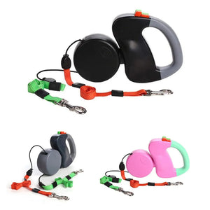 Extendable Reflective Dual Pet Leash