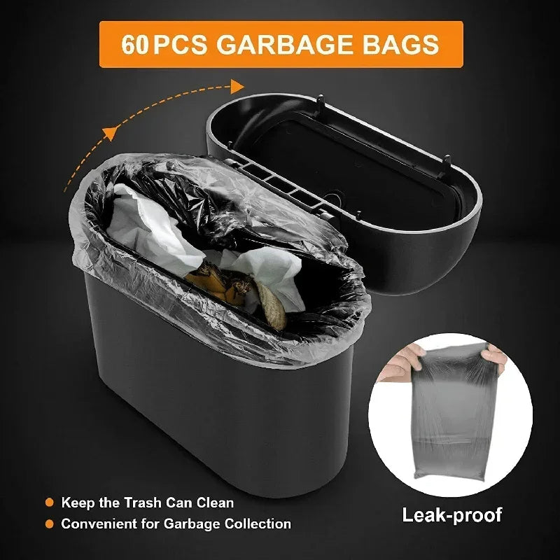 Leak-Proof Car Trash Can with Lid