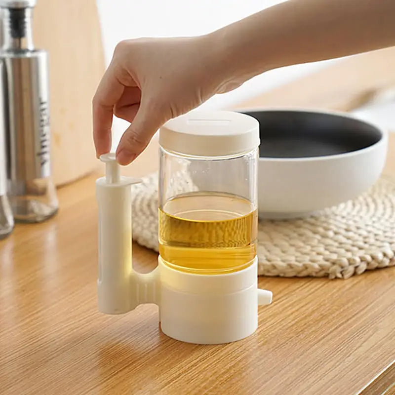 Adjustable Press Oil Dispenser Bottle