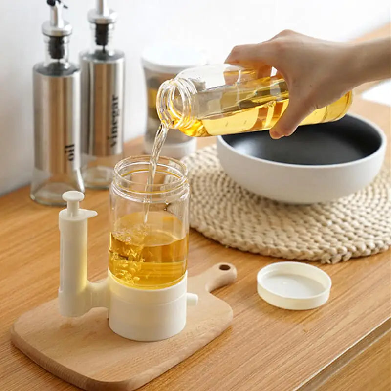 Adjustable Press Oil Dispenser Bottle