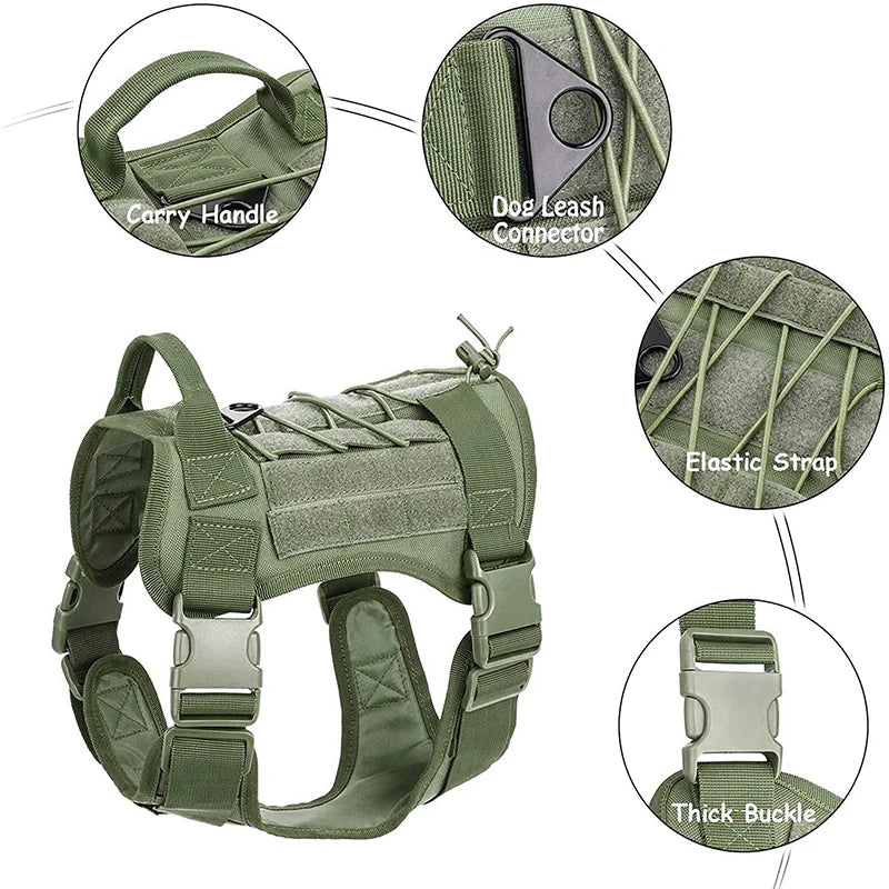 Tactical Dog Harness & Leash Set – Military-Grade for German Shepherds & K9s