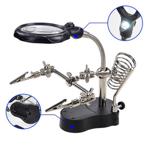 LED Soldering Station with Magnifier