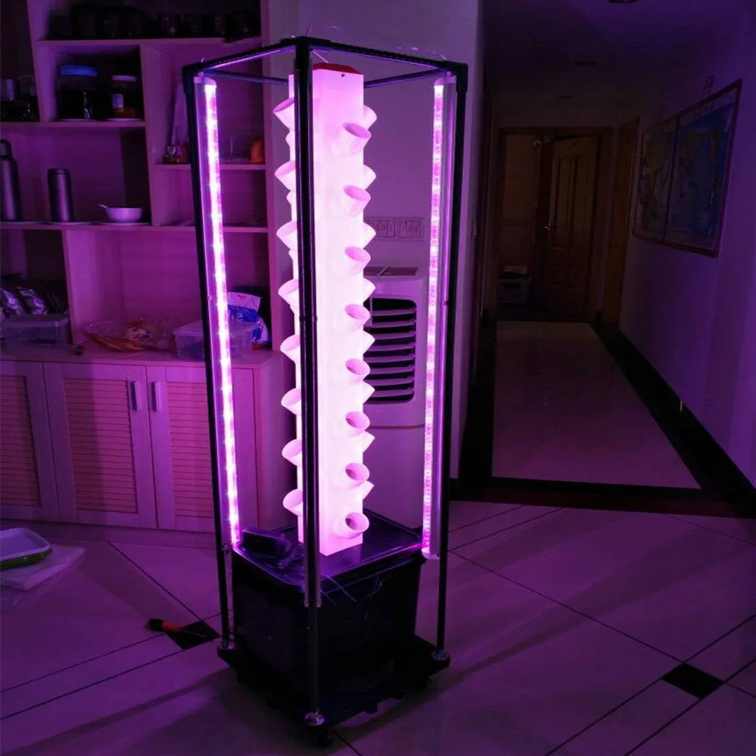 7-Layer Aeroponics Hydroponic Tower with LED Lights