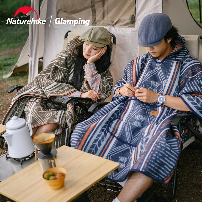 Naturehike Wearable Wool Shawl – Warm Camping Blanket