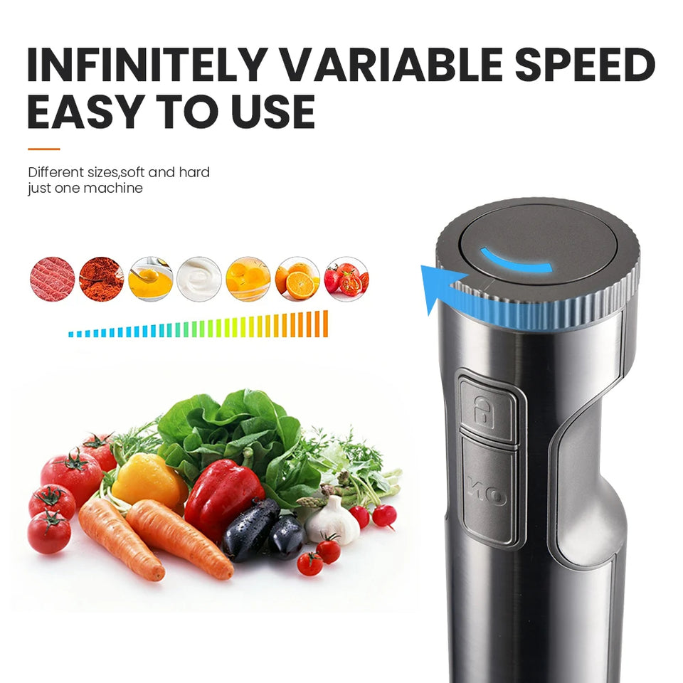 MIUI 1000W 4-in-1 Hand Blender with Beaker & Processor