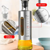 Glass Oil Bottle with Stainless Steel Dispenser - 200/300/500ml