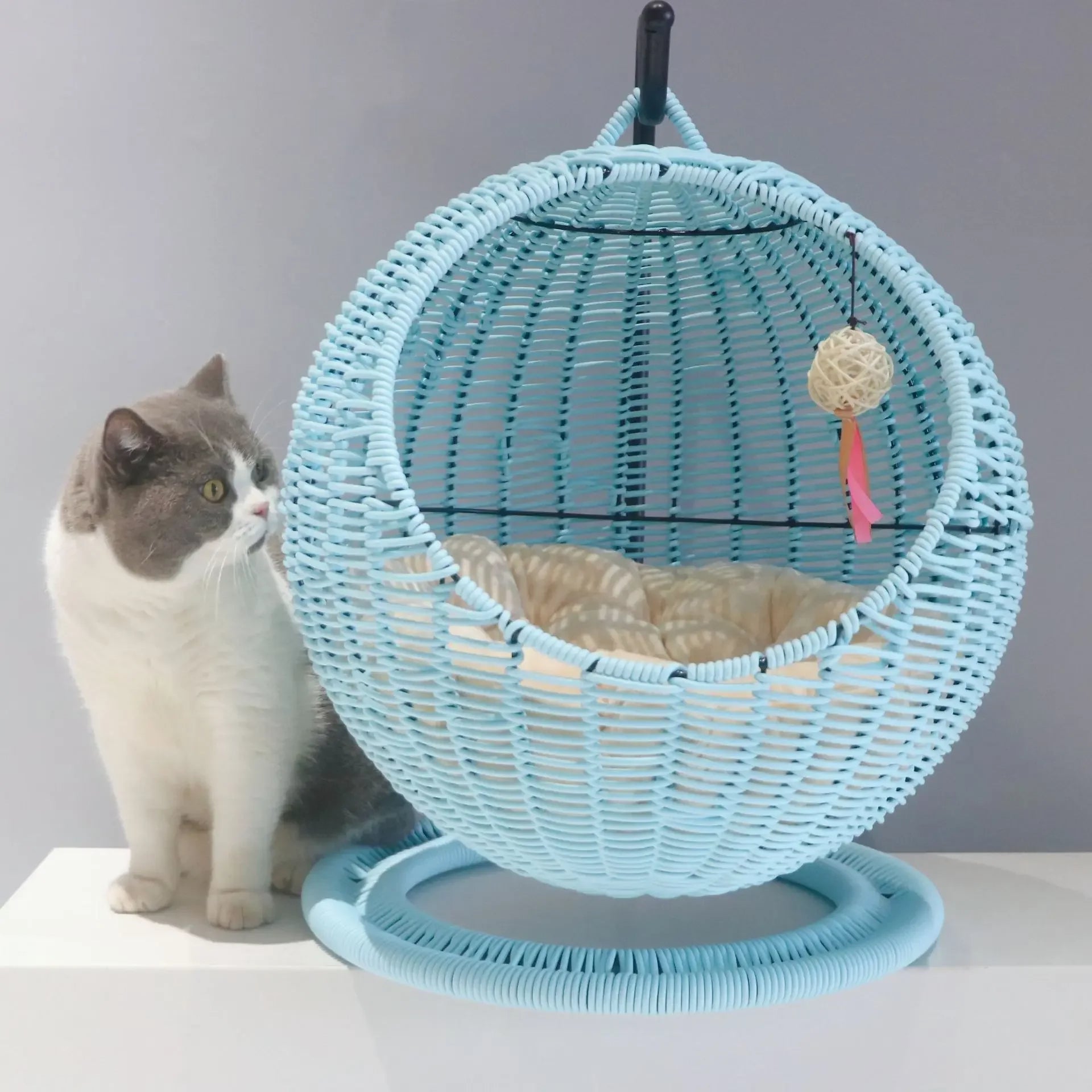 Stylish Semi-Enclosed Cat Hammock