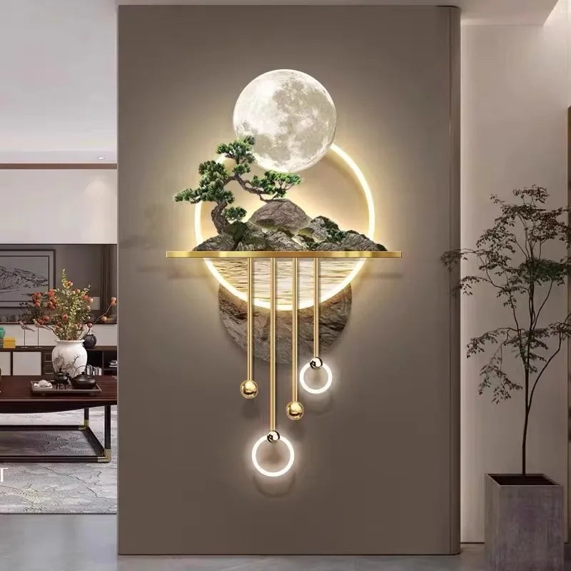 3D Pine Tree LED Art Mural