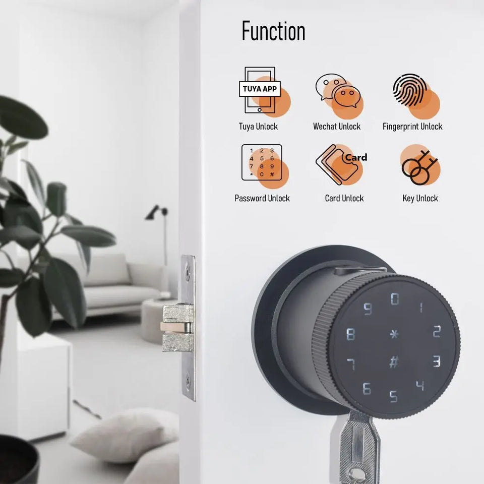 Smart Anti-Peep Fingerprint Door Lock