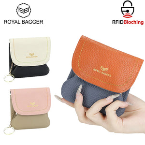 Royal Bagger RFID Color Block Mini Coin Purse