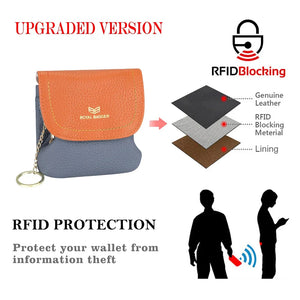 Royal Bagger RFID Color Block Mini Coin Purse