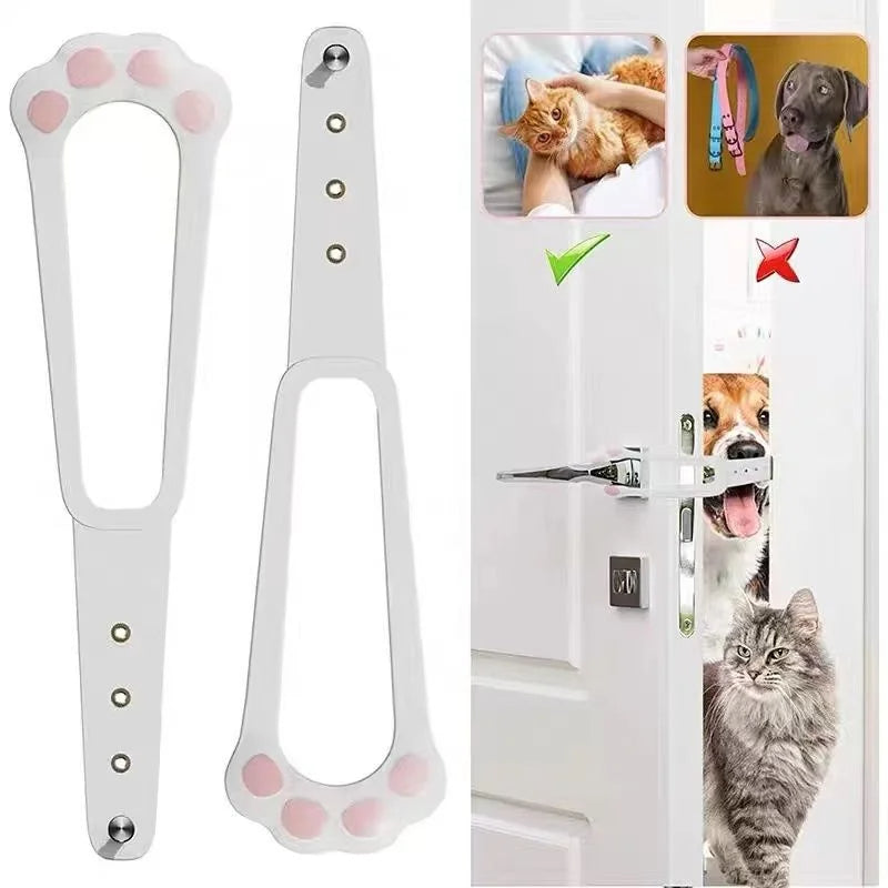 Adjustable Cat Door Latch with Stabilizer