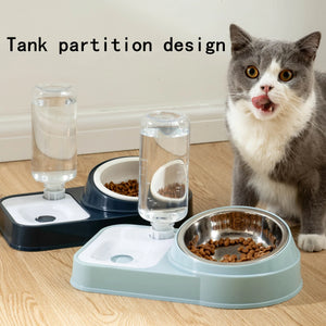 Double Bowl Cat Water Dispenser – No-Spill, Cervical Spine Protection