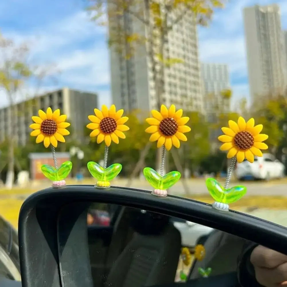 5-Piece Sunflower Car Ornament Set