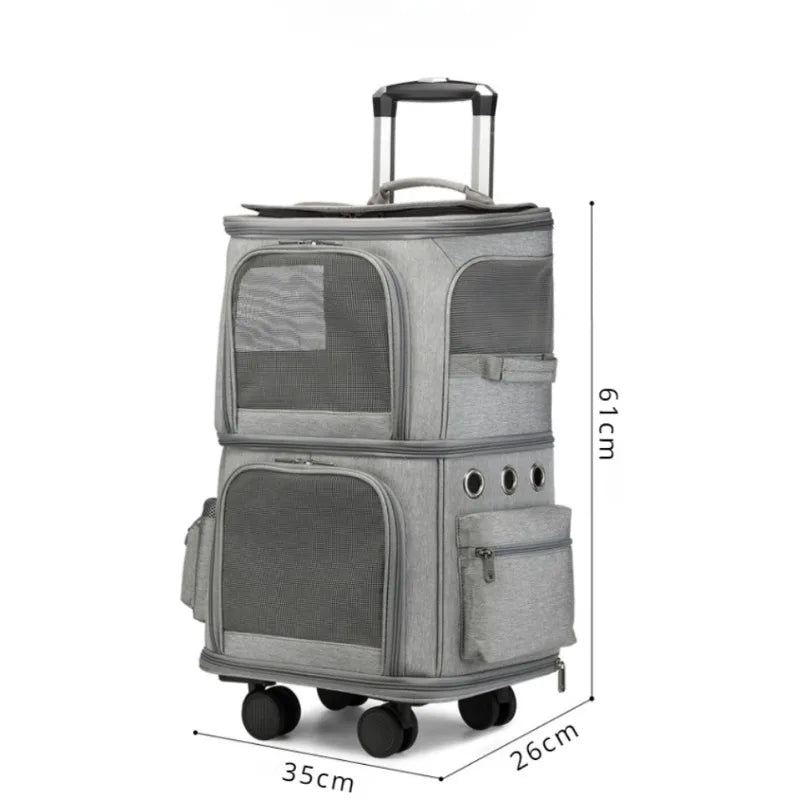 Luxury Foldable Pet Trolley Case