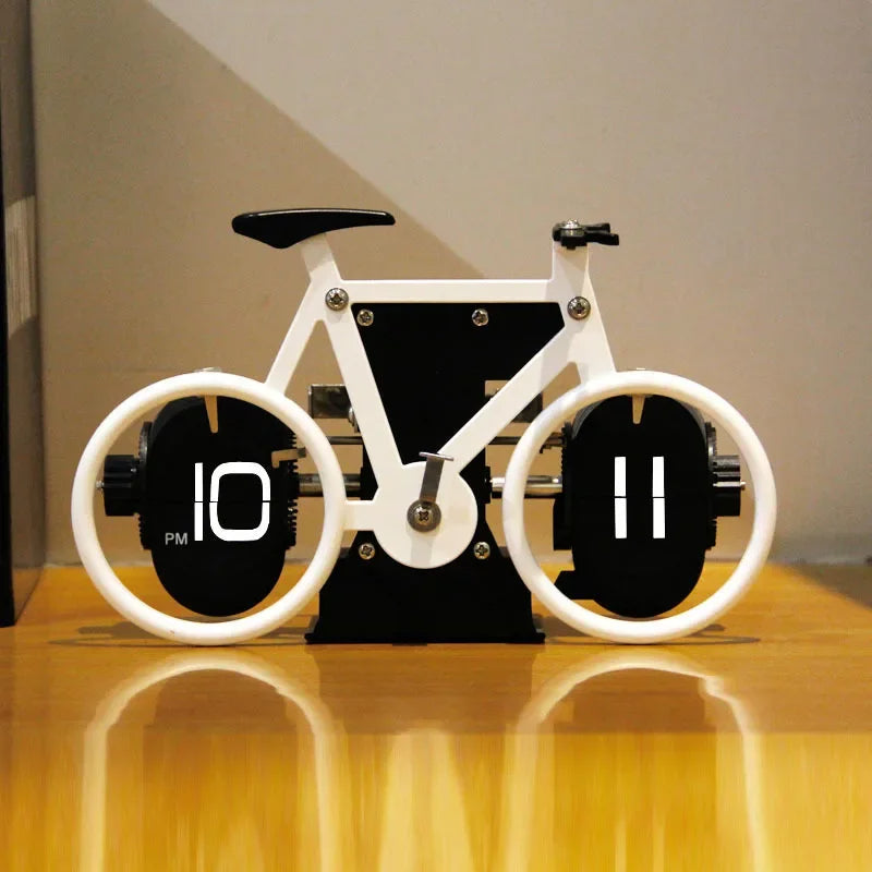 Bicycle Shape Flip Clock - Creative Decor