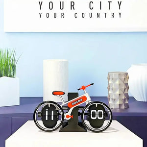 Bicycle Shape Flip Clock - Creative Decor