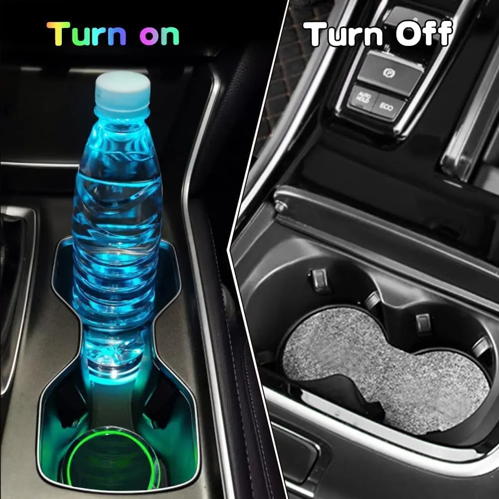 LED Car Cup Holder Coasters - 7 Colors