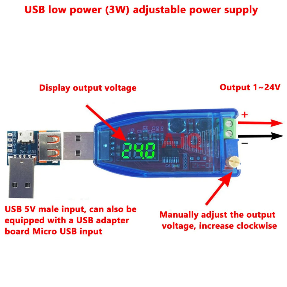 Adjustable USB DC-DC Converter Module