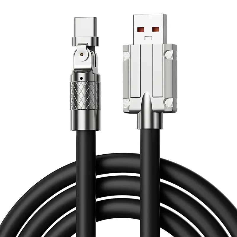 120W USB-C Cable with 180° Rotation for Xiaomi & Honor Phones