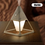 USB Wood Grain Volcano Pyramid Air Humidifier