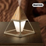 USB Wood Grain Volcano Pyramid Air Humidifier