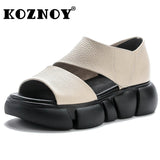 Koznoy Women's Leather Ankle Flats