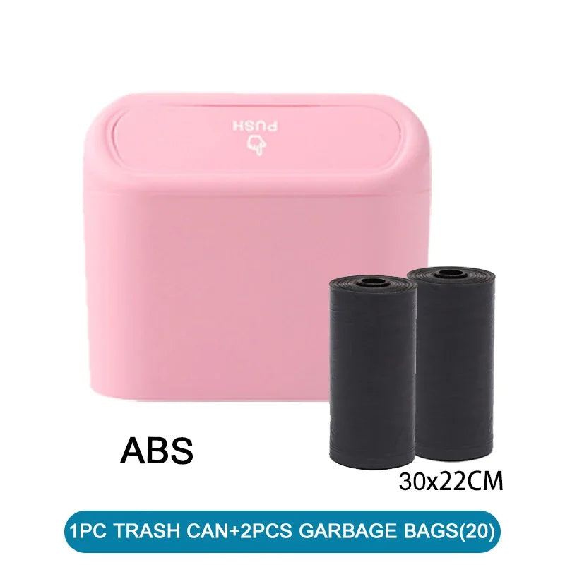 Leak-Proof Car Trash Can with Lid