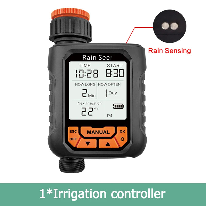 Rain Seer Large LCD Water Timer – IP65 Waterproof