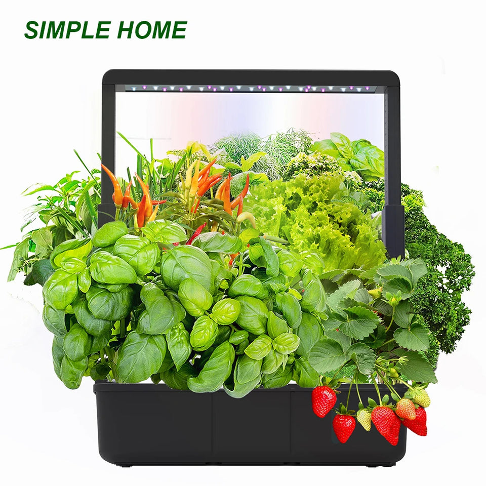 Smart Hydroponics Growing System - 15 Holes, Full Spectrum LED